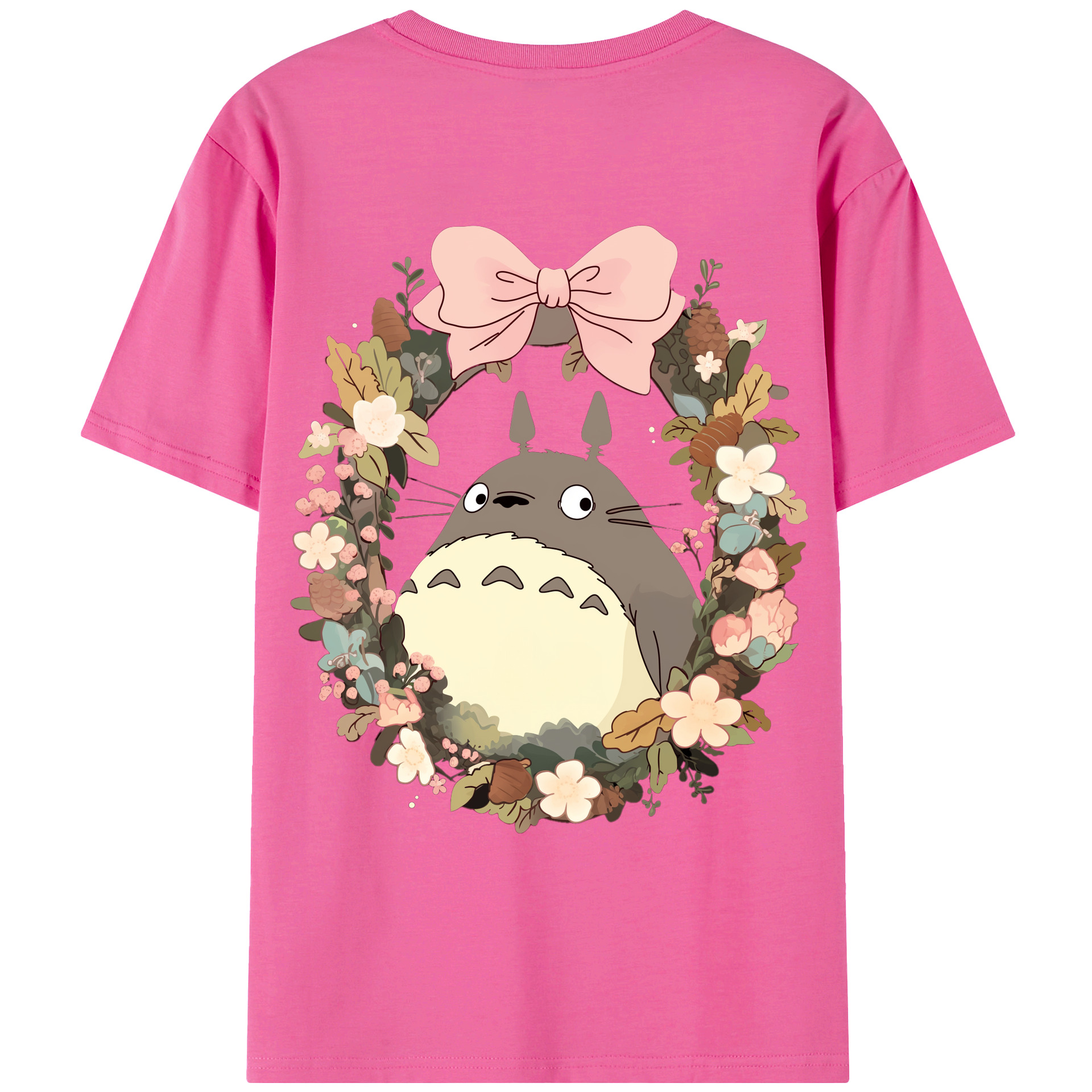 （画像用） となりのトトロ 草壁メイ 草壁サツキ My Neighbor Totoro Satsuki Kusakabe Mei Kusakabe レディース半袖Tシャツ(バックプリント)